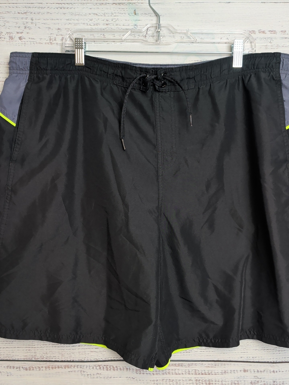 Nike Men's Mesh Lined Swim Trunks Shorts Black Grey Green Size XXL